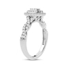 Thumbnail Image 2 of Now + Forever Multi-Diamond Center Pear Twist Engagement Ring 3/8 ct tw Round-cut 10K White Gold