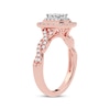 Thumbnail Image 2 of Now + Forever Multi-Diamond Cushion Engagement Ring 3/8 ct tw Princess & Round-cut 10K Rose Gold