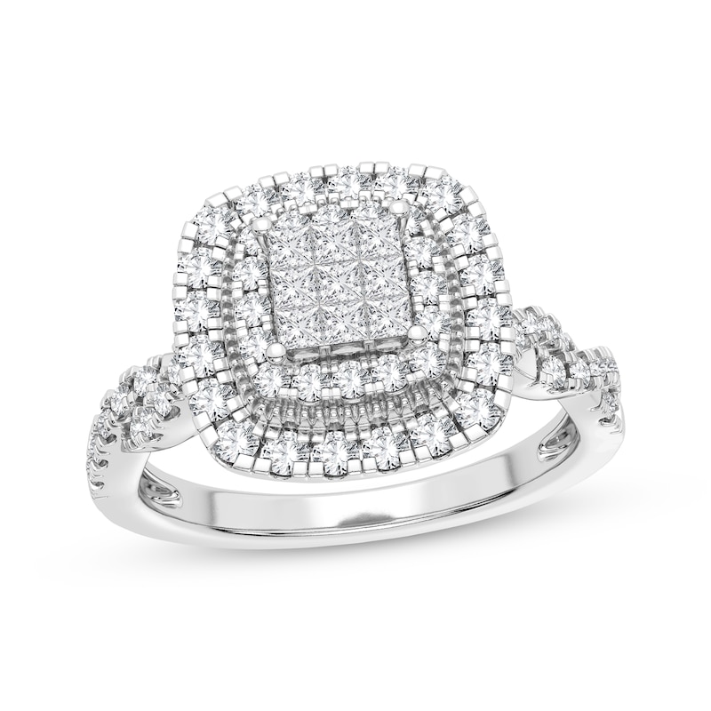 Twist Cushion Cut Engagement Ring - PureGemsJewels