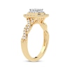 Thumbnail Image 2 of Now + Forever Multi-Diamond Cushion Engagement Ring 3/8 ct tw Princess & Round-cut 10K Yellow Gold