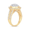 Thumbnail Image 1 of Multi-Diamond Pear Frame Engagement Ring 2 ct tw 10K Yellow Gold
