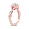 Thumbnail Image 2 of Now + Forever Multi-Diamond Cushion Twist Engagement Ring 3/8 ct tw Round-cut 10K Rose Gold