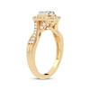 Thumbnail Image 1 of Multi-Diamond Cushion Twist Engagement Ring 3/8 ct tw Round-cut 10K Yellow Gold