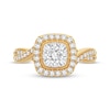 Thumbnail Image 3 of Now + Forever Multi-Diamond Cushion Twist Engagement Ring 3/8 ct tw Round-cut 10K Yellow Gold