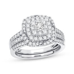 Now + Forever Diamond Bridal Set 7/8 ct tw Round-cut 10K White Gold