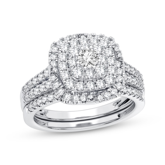 Now + Forever Diamond Bridal Set 7/8 ct tw Round-cut 10K White Gold