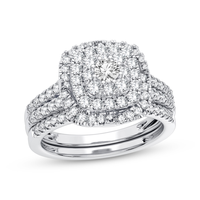 Diamond Bridal Set 7/8 ct tw Round-cut 10K White Gold