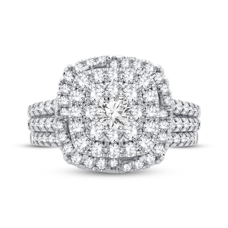 Diamond Bridal Set 7/8 ct tw Round-cut 10K White Gold