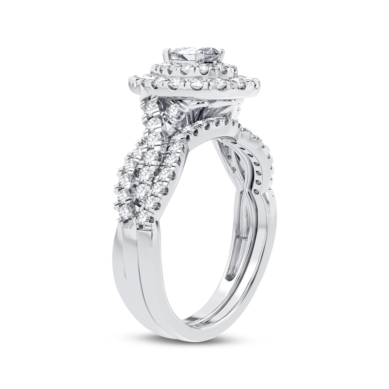 Main Image 2 of Now + Forever Diamond Bridal Set 3/4 ct tw Pear & Round-cut 10K White Gold