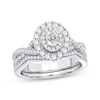 Thumbnail Image 1 of Now + Forever Diamond Bridal Set 3/4 ct tw Oval & Round-cut 10K White Gold