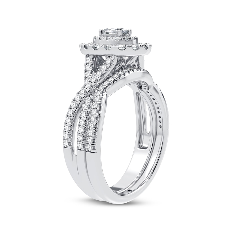 Main Image 2 of Now + Forever Diamond Bridal Set 3/4 ct tw Oval & Round-cut 10K White Gold