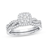 Thumbnail Image 1 of Now + Forever Multi-Diamond Center Bridal Set 1/2 ct tw Round-cut 10K White Gold