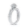 Thumbnail Image 1 of Multi-Diamond Center Pear Bridal Set 1/2 ct tw Round-cut 10K White Gold
