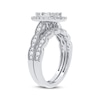 Thumbnail Image 1 of Multi-Diamond Center Pear Bridal Set 3/4 ct tw Round-cut 10K White Gold
