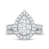 Thumbnail Image 3 of Now + Forever Multi-Diamond Center Pear Bridal Set 3/4 ct tw Round-cut 10K White Gold
