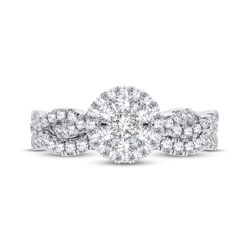 Main Image 3 of Now + Forever Diamond Bridal Set 1/2 ct tw Round-cut 10K White Gold