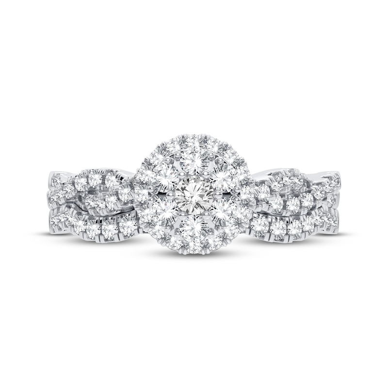 Diamond Bridal Set 1/2 ct tw Round-cut 10K White Gold