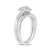 Thumbnail Image 2 of Now + Forever Multi-Diamond Center Oval Bridal Set 3/8 ct tw Round-cut 10K White Gold
