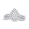 Thumbnail Image 3 of Now + Forever Multi-Diamond Center Pear Bridal Set 3/8 ct tw Round-cut 10K White Gold