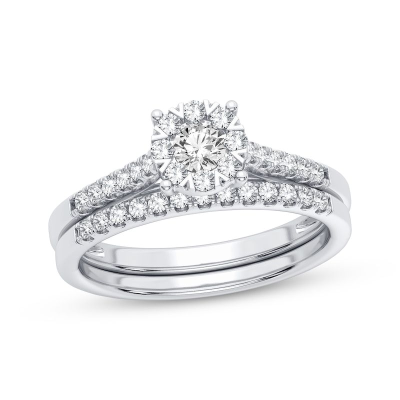 Diamond Bridal Set 3/8 ct tw Round-cut 10K White Gold | Kay