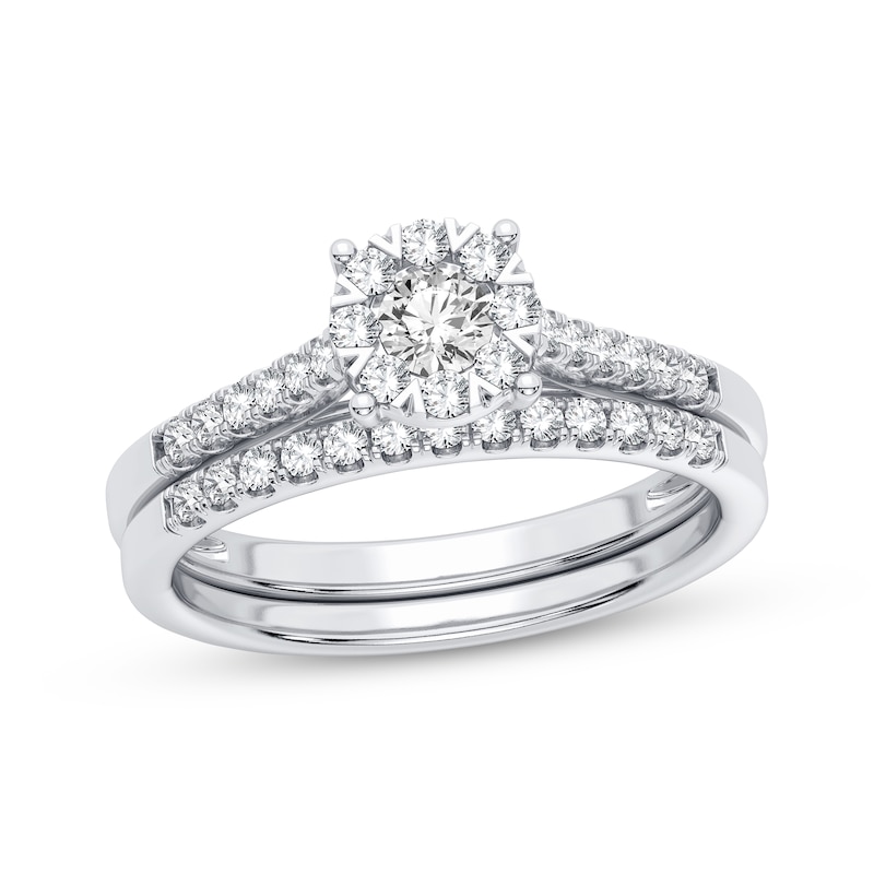 Main Image 1 of Now + Forever Diamond Bridal Set 3/8 ct tw Round-cut 10K White Gold