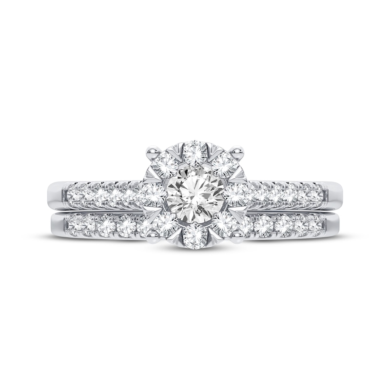 Diamond Bridal Set 3/8 ct tw Round-cut 10K White Gold