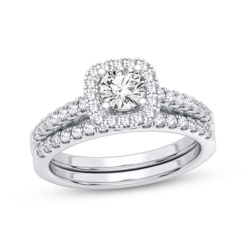 Main Image 1 of Now + Forever Diamond Bridal Set 7/8 ct tw Round-cut 10K White Gold