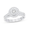 Thumbnail Image 1 of Now + Forever Diamond Halo Bridal Set 5/8 ct tw Round-cut 10K White Gold