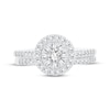 Thumbnail Image 3 of Now + Forever Diamond Halo Bridal Set 5/8 ct tw Round-cut 10K White Gold