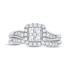 Thumbnail Image 3 of Now + Forever Multi-Diamond Center Bridal Set 3/8 ct tw Round-cut 10K White Gold