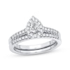 Thumbnail Image 0 of Diamond Bridal Set 1/2 ct tw Pear & Round-cut 10K White Gold