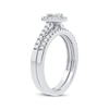 Thumbnail Image 1 of Diamond Bridal Set 1/2 ct tw Pear & Round-cut 10K White Gold