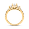 Thumbnail Image 3 of Now + Forever Princess-Cut Diamond Three-Stone Engagement Ring 1 ct tw 10K Yellow Gold