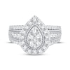 Thumbnail Image 2 of Multi-Diamond Center Pear Frame Engagement Ring 1-1/2 ct tw 10K White Gold