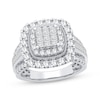 Thumbnail Image 1 of Now + Forever Princess-Cut Multi-Diamond Center Engagement Ring 1-1/2 ct tw 10K White Gold