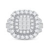 Thumbnail Image 1 of Princess-Cut Multi-Diamond Center Engagement Ring 1-1/2 ct tw 10K White Gold