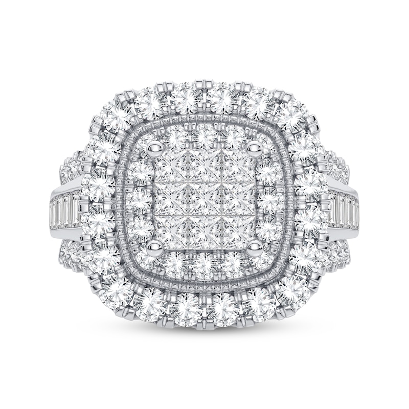 Main Image 2 of Now + Forever Princess-Cut Multi-Diamond Center Engagement Ring 1-1/2 ct tw 10K White Gold