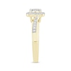 Thumbnail Image 2 of Now + Forever Multi-Diamond Center Engagement Ring 1/3 ct tw Round 10K Yellow Gold