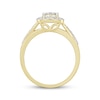 Multi-Diamond Center Engagement Ring 1/3 ct tw Round 10K Yellow Gold