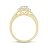 Thumbnail Image 3 of Now + Forever Multi-Diamond Center Engagement Ring 1/3 ct tw Round 10K Yellow Gold