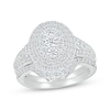 Thumbnail Image 1 of Now + Forever Multi-Diamond Center Oval Frame Bridal Set 1-1/4 ct tw 10K White Gold