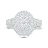 Thumbnail Image 2 of Now + Forever Multi-Diamond Center Oval Frame Bridal Set 1-1/4 ct tw 10K White Gold