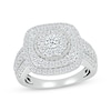 Thumbnail Image 2 of Multi-Diamond Center Cushion Frame Bridal Set 1-1/2 ct tw 10K White Gold
