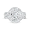 Thumbnail Image 1 of Multi-Diamond Center Halo Bridal Set 1-1/2 ct tw 10K White Gold