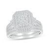 Thumbnail Image 1 of Now + Forever Multi-Diamond Center Octagon Frame Bridal Set 1 ct tw 10K White Gold
