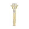 Thumbnail Image 2 of Now + Forever Multi-Diamond Center Cushion Frame Engagement Ring 1/3 ct tw Round 10K Yellow Gold