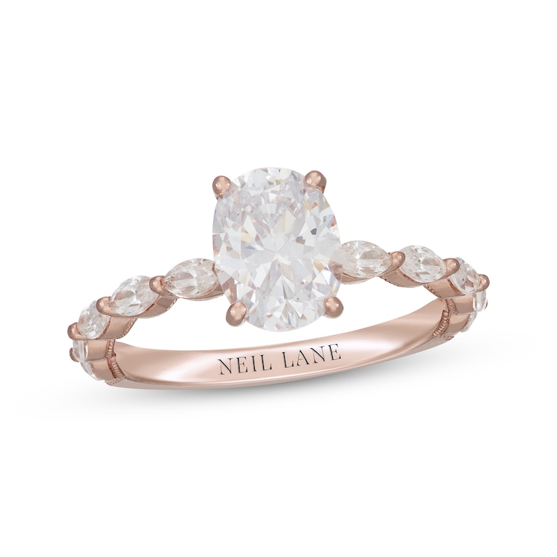 Main Image 1 of Neil Lane Premiere Oval-Cut Diamond Engagement Ring 2 ct tw 14K Rose Gold