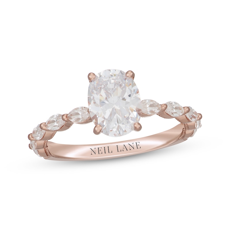 Neil Lane Premiere Oval-Cut Diamond Engagement Ring 2 ct tw 14K Rose Gold