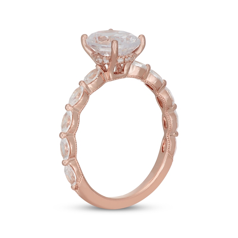 Main Image 2 of Neil Lane Premiere Oval-Cut Diamond Engagement Ring 2 ct tw 14K Rose Gold