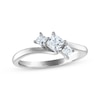 Princess-Cut Diamond Three-Stone Engagement Ring 1/2 ct tw 14K White Gold